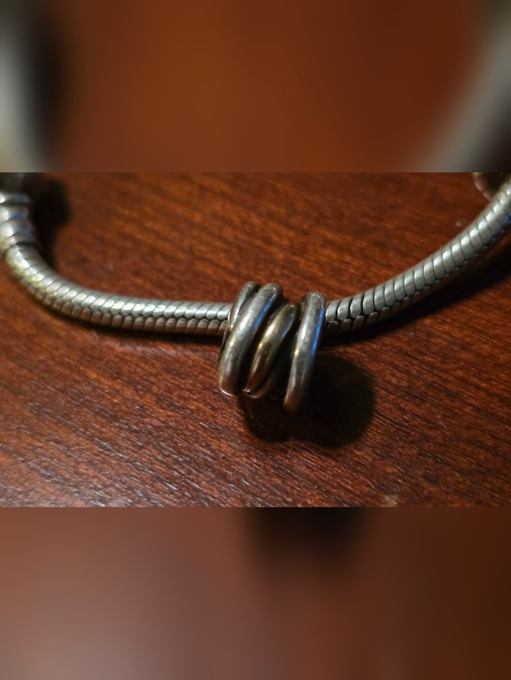 Retired PANDORA Ring Charm Silver with 14k  Gold